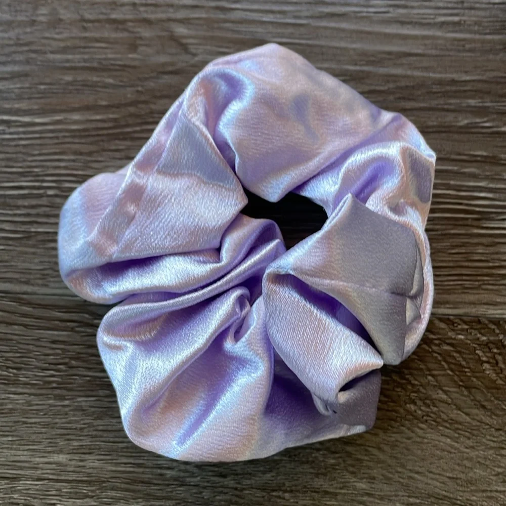 Set of Two Scrunchies - Purple and Blue Patterned